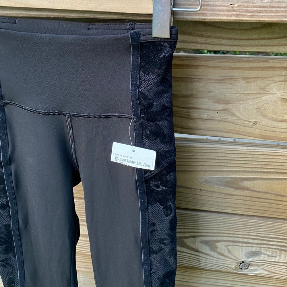 Lululemon Wunder Under Crop High-Rise Flocked - Picture 8 of 14